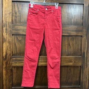 Citizens Of Humanity Jeans Women 26 Red Denim Rocket Crop High Rise Skinny